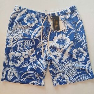 Ralph Lauren Blue and White Floral Men's Board Shorts